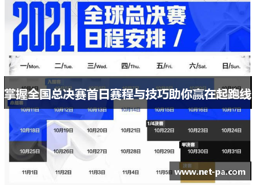 掌握全国总决赛首日赛程与技巧助你赢在起跑线